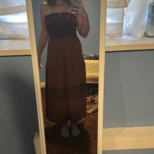 Brown maxi sun dress